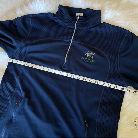 Asilomar Quarter Zip Sweatshirt Jacket Pullover Navy Blue with Pockets Size M - Picture 13 of 15